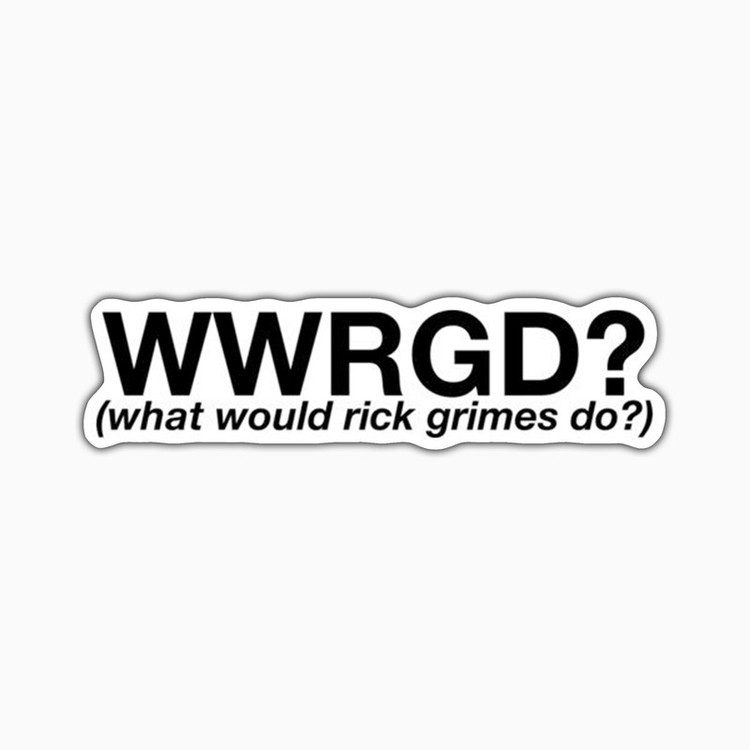 استیکر لپ تاپ و موبایل بووم طرح سریال مردگان متحرک مدل WWRGD کد FR100