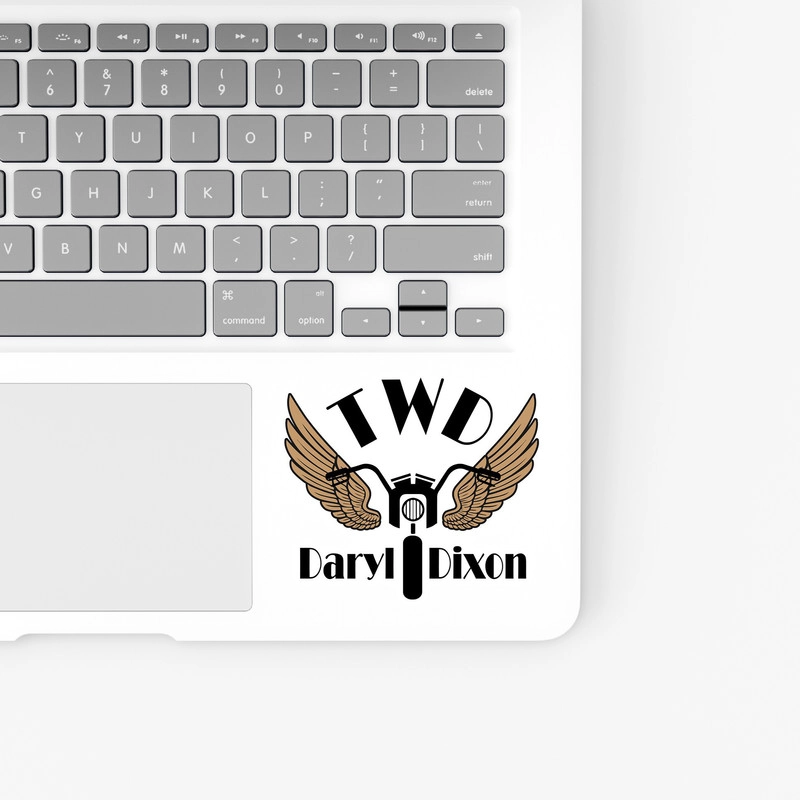استیکر لپ تاپ و موبایل بووم طرح سریال مردگان متحرک مدل Daryl Dixon کد FR104