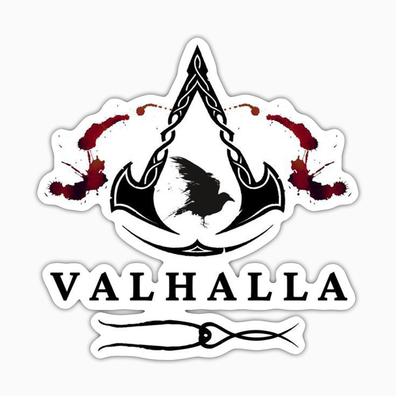 استیکر لپ تاپ و موبایل بووم طرح سریال Vikings مدل Valhalla Symptom کد UV056