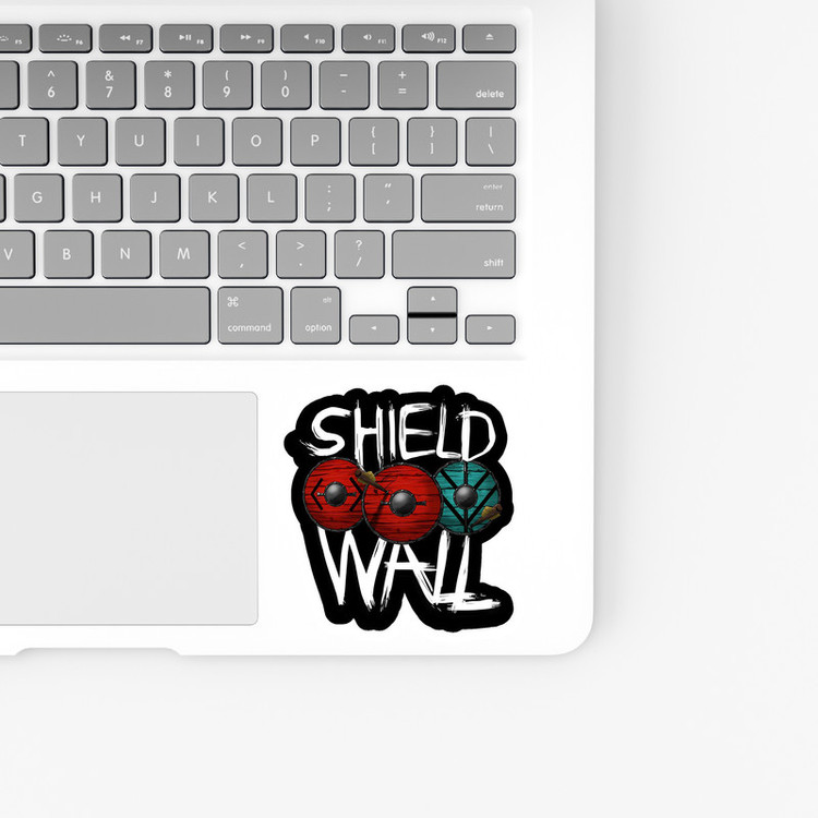 استیکر لپ تاپ و موبایل بووم طرح سریال Vikings مدل Shield Wall کد UV075