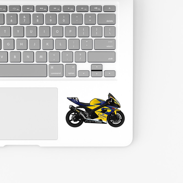 استیکر لپ تاپ و موبایل بووم طرح موتور مدل Suzuki کد UV009