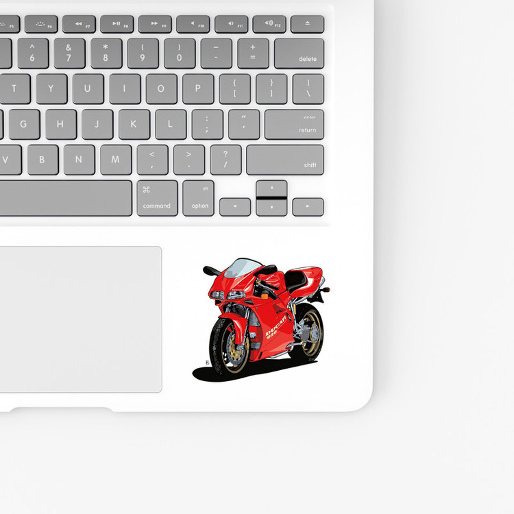 استیکر لپ تاپ و موبایل بووم طرح موتور مدل Ducati 916 کد UV053