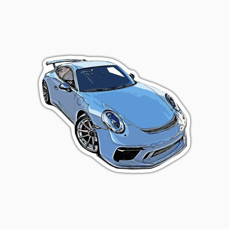 استیکر لپ تاپ و موبایل بووم طرح ماشین مدل Porsche Sport کد UV023