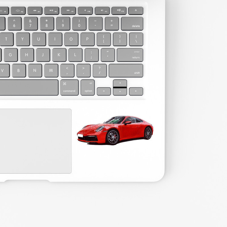 استیکر لپ تاپ و موبایل بووم طرح ماشین مدل Porsche Carrera کد UV018