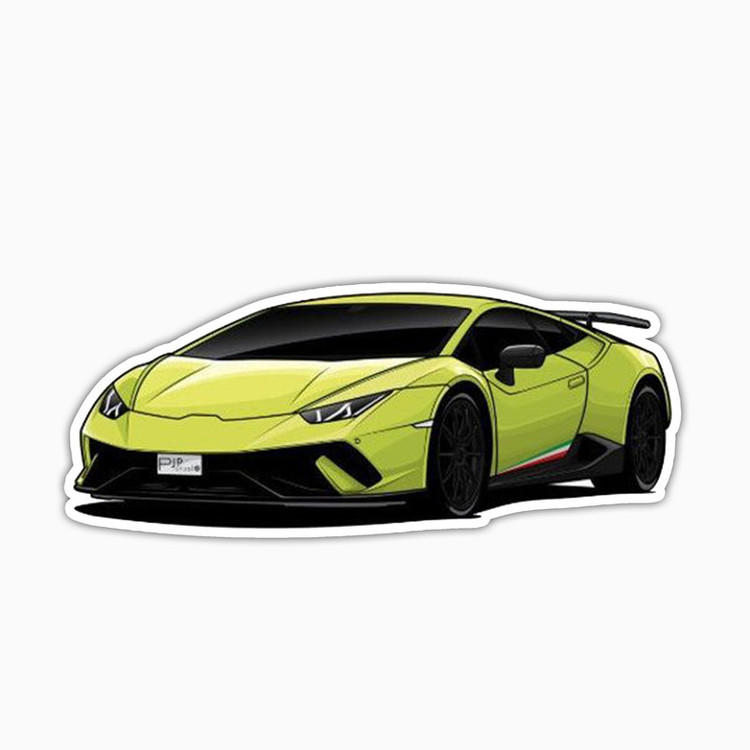استیکر لپ تاپ و موبایل بووم طرح ماشین مدل Lamborghini کد UV078