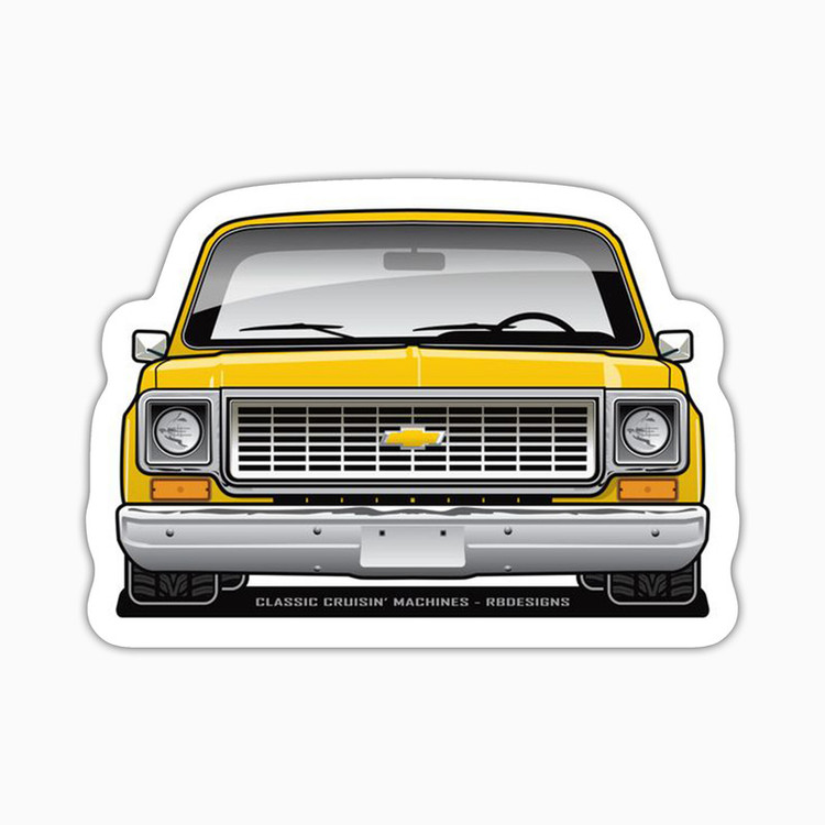 استیکر لپ تاپ و موبایل بووم طرح ماشین مدل Chevrolet 1973 کد UV058