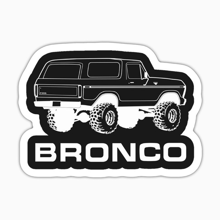 استیکر لپ تاپ و موبایل بووم طرح ماشین مدل Bronco کد UV059