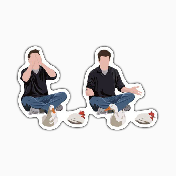 استیکر لپ تاپ و موبایل بووم طرح سریال Friends مدل J and Chan کد ET63