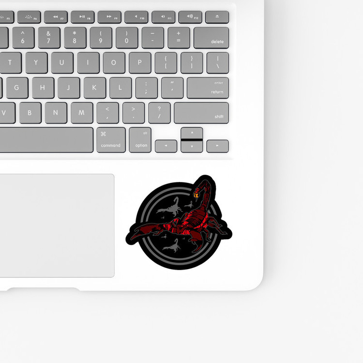 استیکر لپ تاپ و موبایل بووم طرح Scorpian مدل Red کد PS166