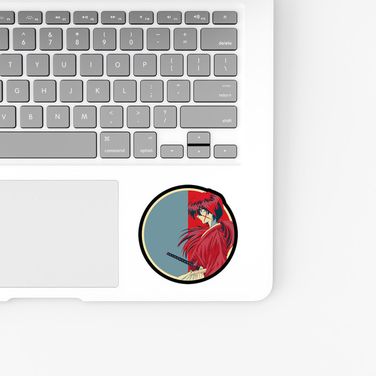 استیکر لپ تاپ و موبایل بووم طرح Samurai X کد PS122