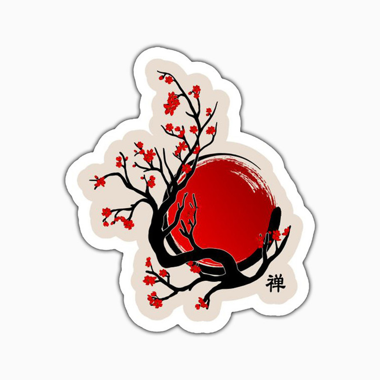 استیکر لپ تاپ و موبایل بووم طرح Sakura کد PS134