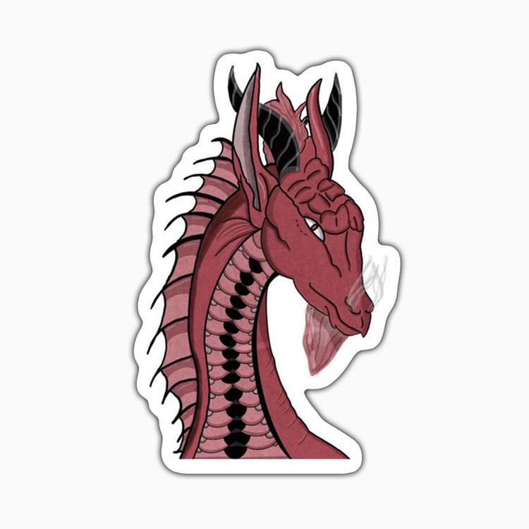 استیکر لپ تاپ و موبایل بووم طرح Red Dragon کد PS150