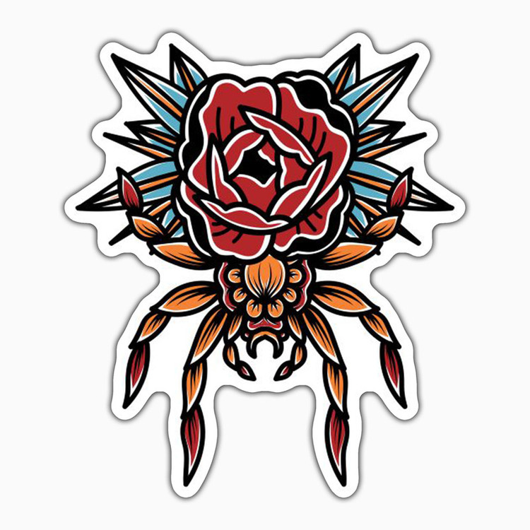استیکر لپ تاپ و موبایل بووم طرح Flora Spider کد PS159