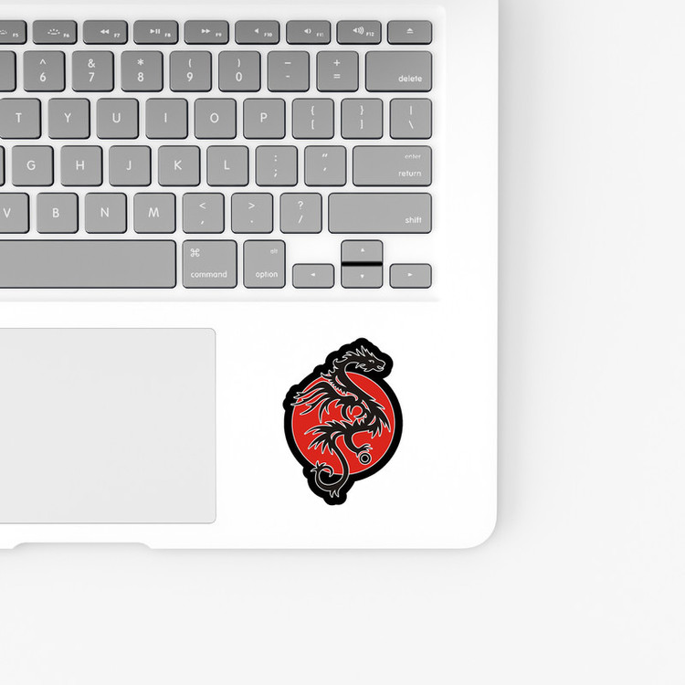 استیکر لپ تاپ و موبایل بووم طرح Dragon مدل RB کد PS170