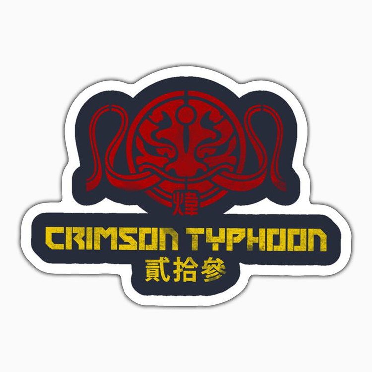 استیکر لپ تاپ و موبایل بووم طرح Crimson Typhoon کد PS160
