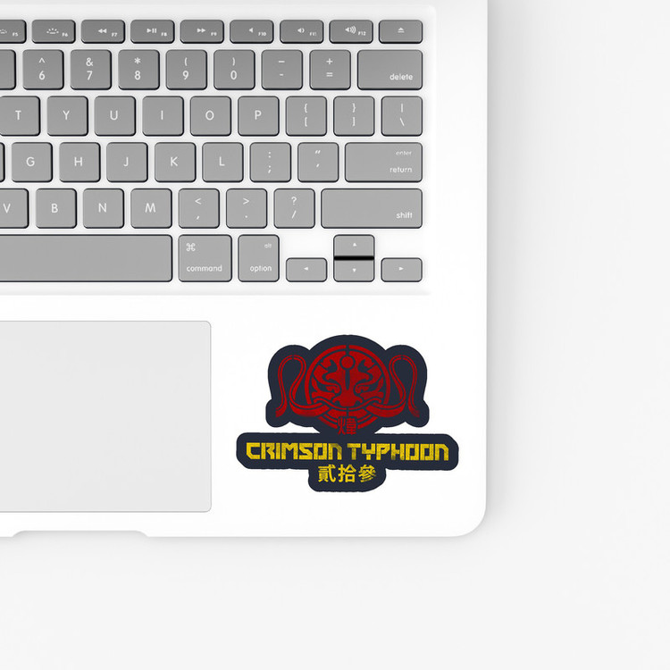 استیکر لپ تاپ و موبایل بووم طرح Crimson Typhoon کد PS160