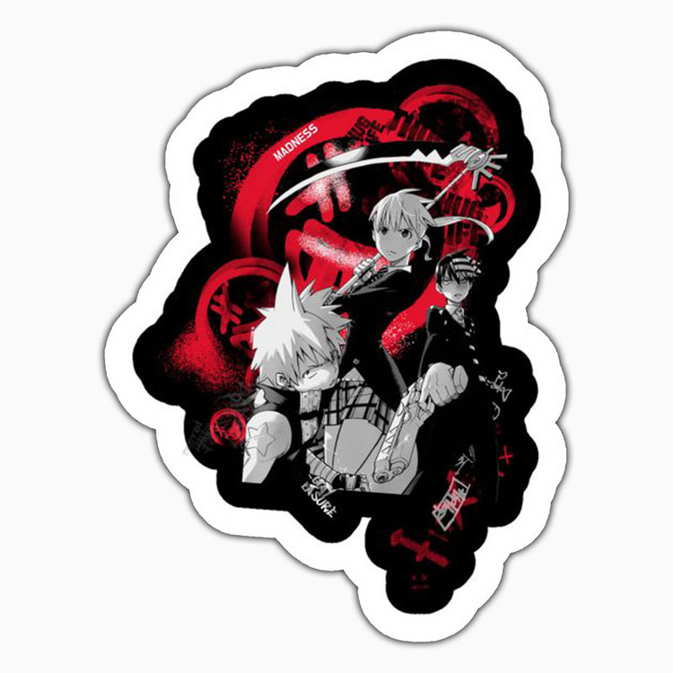 استیکر لپ تاپ و موبایل بووم طرح انیمه Soul Eater کد PS116