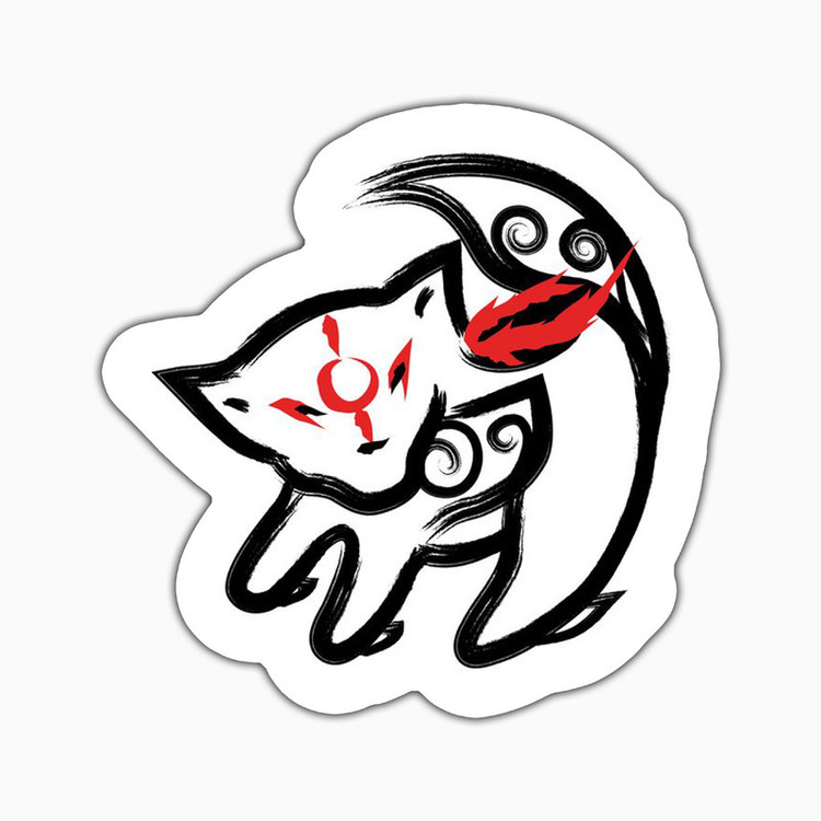 استیکر لپ تاپ و موبایل بووم طرح انیمه مدل Okami King کد PS139