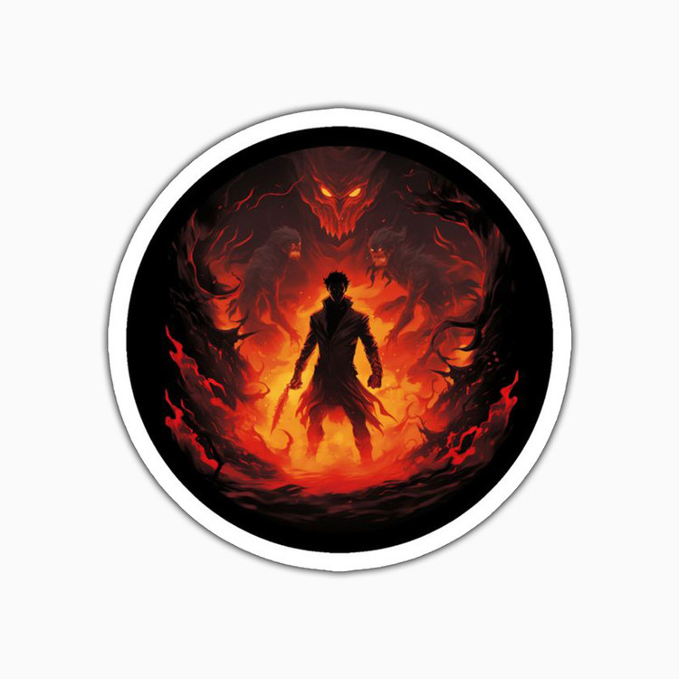استیکر لپ تاپ و موبایل بووم طرح Anime Solo Leveling مدل Sung Jin کد PS74