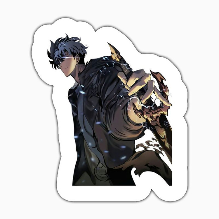 استیکر لپ تاپ و موبایل بووم طرح Anime Solo Leveling مدل Lord Jingwoo کد PS59