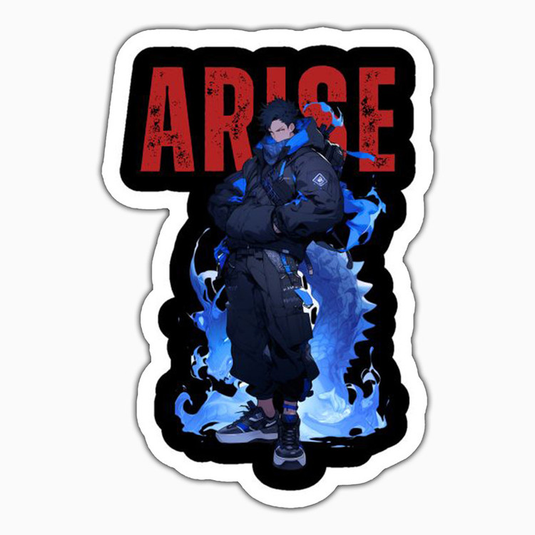 استیکر لپ تاپ و موبایل بووم طرح Anime Solo Leveling مدل Arise کد PS73