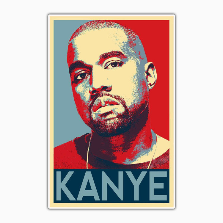 استیکر لپ تاپ و موبایل بووم طرح Kanye مدل RB کد FR21