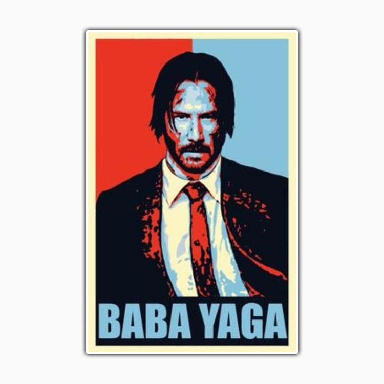 استیکر لپ تاپ و موبایل بووم طرح جان ویک مدل Baba Yaga کد FR219