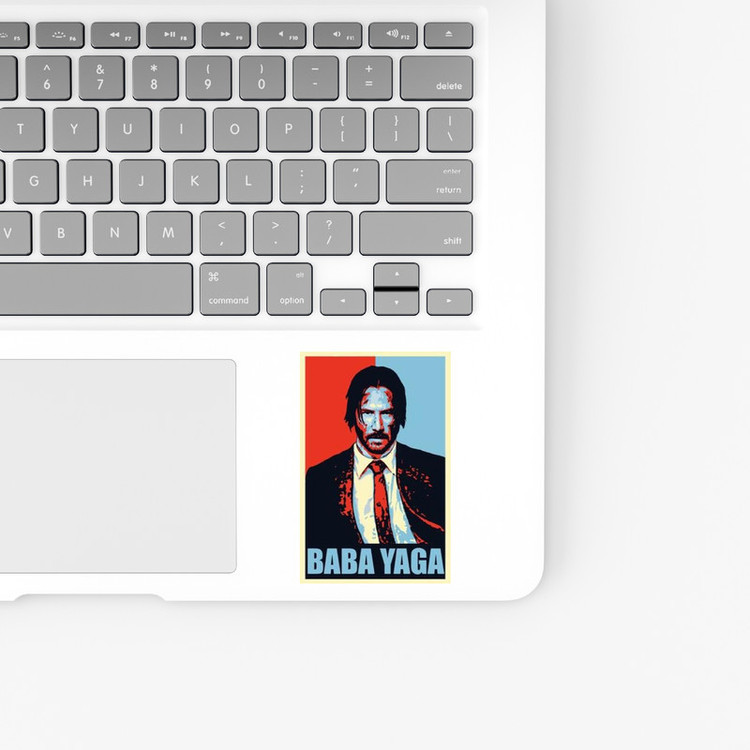 استیکر لپ تاپ و موبایل بووم طرح جان ویک مدل Baba Yaga کد FR219