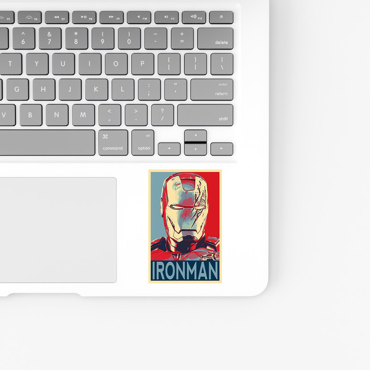 استیکر لپ تاپ و موبایل بووم طرح Iron Man مدل RB کد FR29
