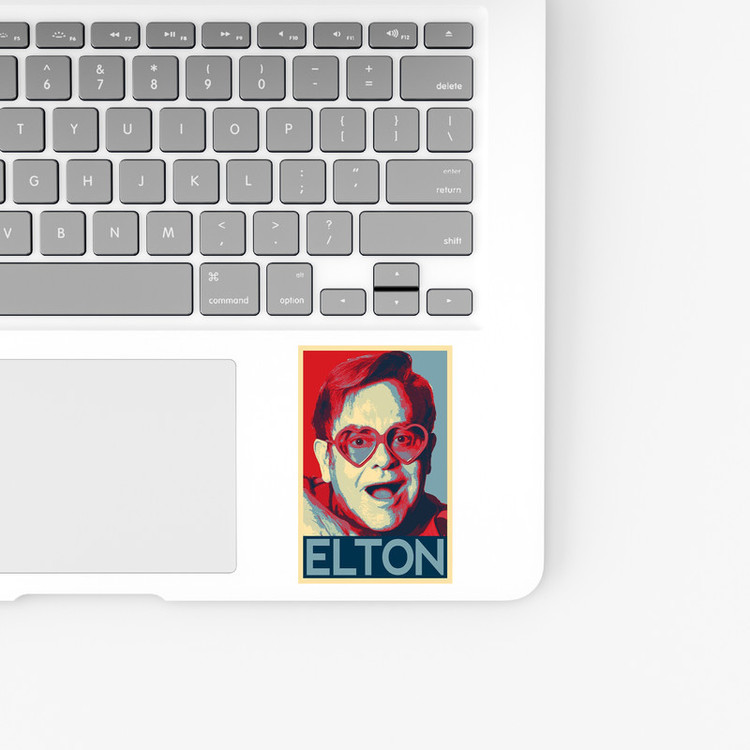 استیکر لپ تاپ و موبایل بووم طرح Elton مدل RB کد FR16