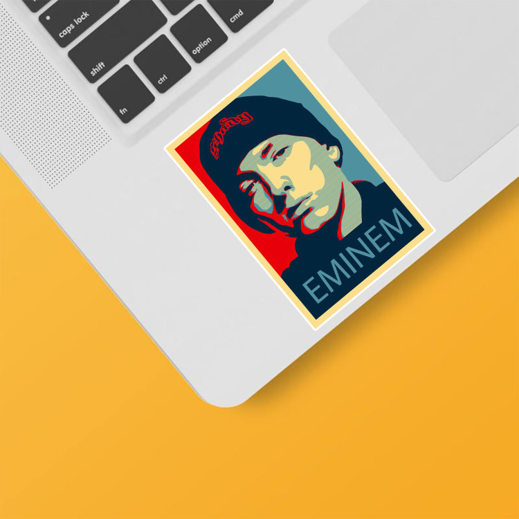 استیکر لپ تاپ و موبایل بووم طرح رپر معروف مدل Eminem کد TA32