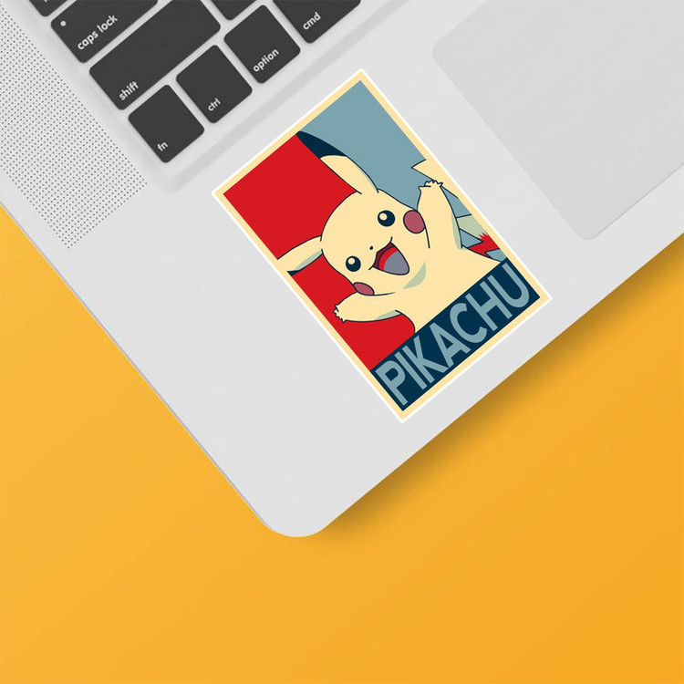 استیکر لپ تاپ و موبایل بووم طرح کارتونی مدل Pickachu کد TA35