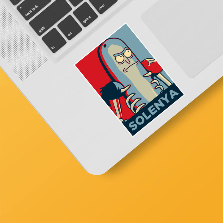 استیکر لپ تاپ و موبایل بووم طرح کارتونی مدل Pickle Rick کد TA34