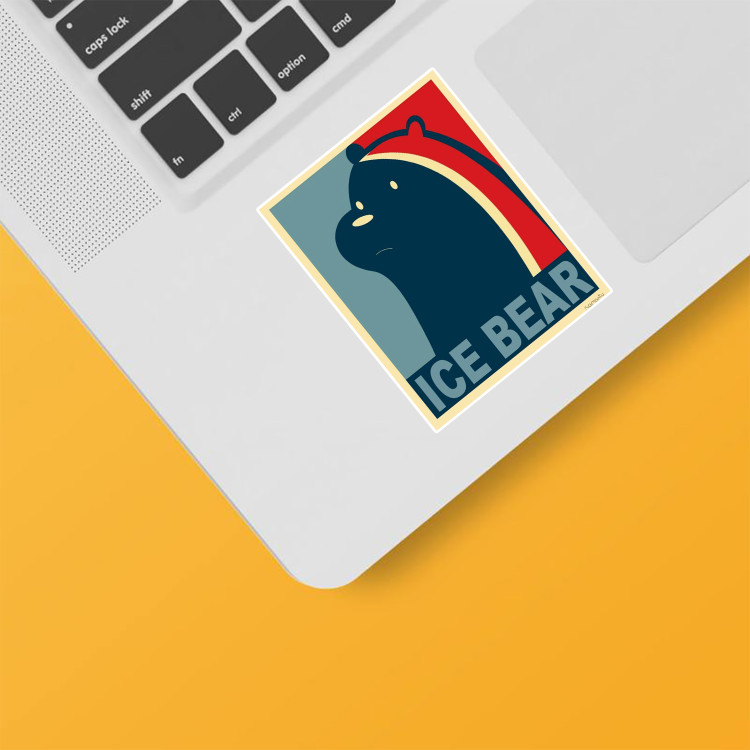 استیکر لپ تاپ و موبایل بووم طرح خرس قطبی کد TA41