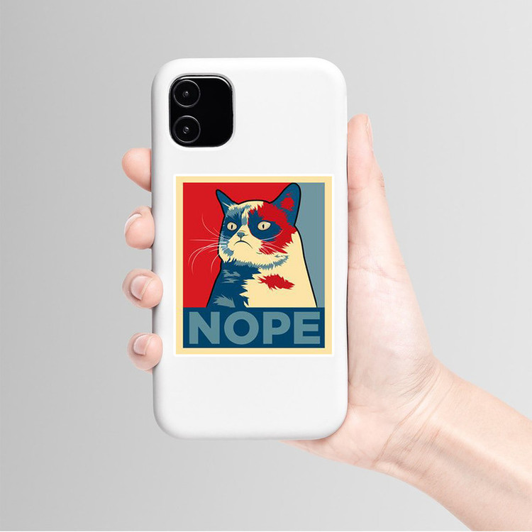 استیکر لپ تاپ و موبایل بووم طرح گربه مدل Nope کد TA24