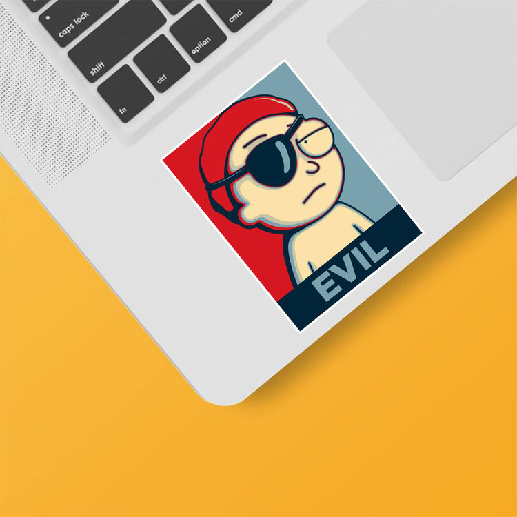 استیکر لپ تاپ و موبایل بووم طرح کارتون مدل Evil Morty2 کد TA20