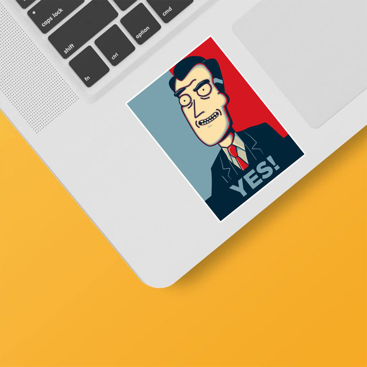 استیکر لپ تاپ و موبایل بووم طرح کارتونی مدل Yes کد TA17