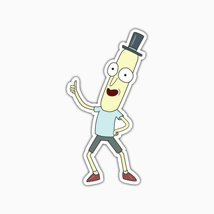 استیکر لپ تاپ و موبایل بووم طرح ریک و مورتی مدل Mr.poopybutthole کد ET45