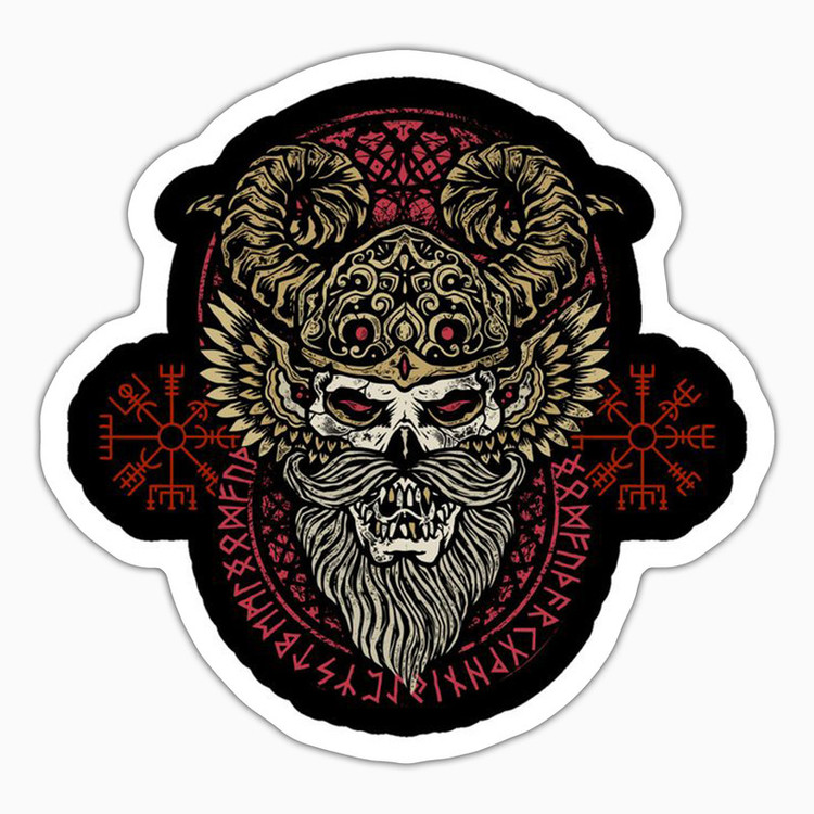 استیکر لپ تاپ و موبایل بووم طرح سریال Vikings مدل Pagan کد LB53