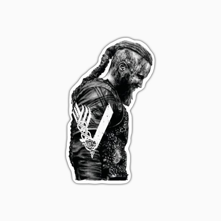 استیکر لپ تاپ و موبایل بووم طرح سریال Vikings مدل Ragnar Lothbrok کد LB56