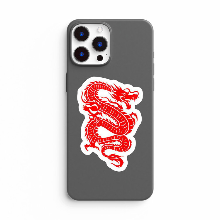 استیکر لپ تاپ و موبایل بووم طرح Red Dragon کد LA73