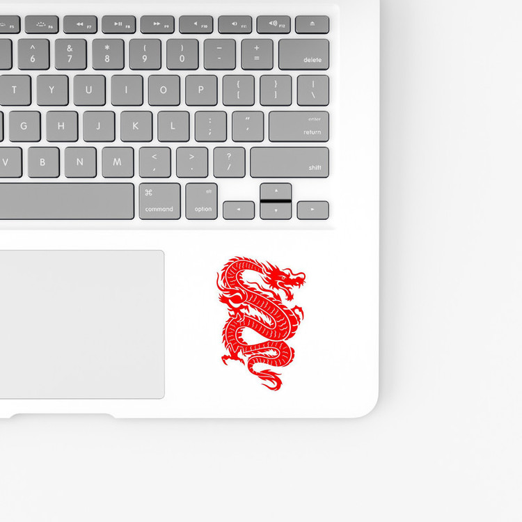 استیکر لپ تاپ و موبایل بووم طرح Red Dragon کد LA73