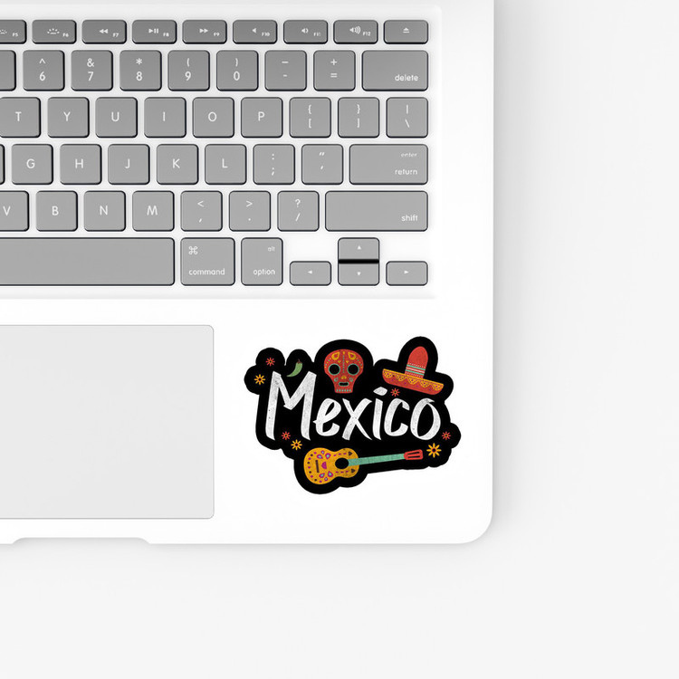 استیکر لپ تاپ و موبایل بووم طرح نوشته مدل Mexico کد LA88