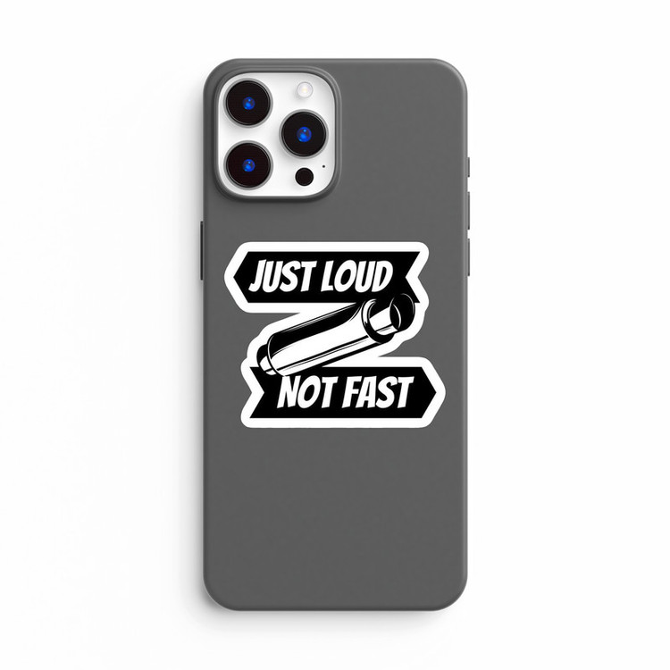 استیکر لپ تاپ و موبایل بووم طرح نوشته مدل Just Loud Not Fast کد LA84
