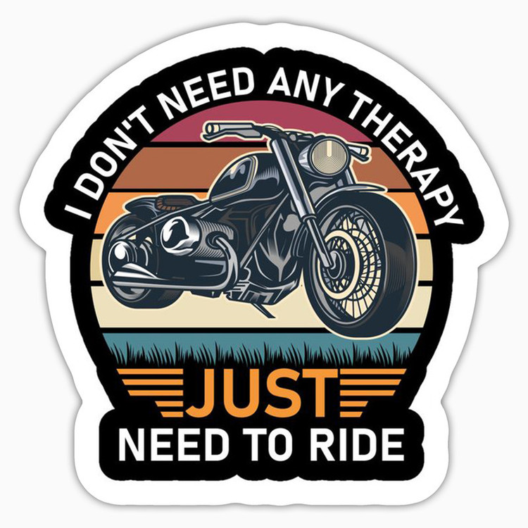 استیکر لپ تاپ و موبایل بووم طرح موتور مدل Just Need To Ride کد LA71