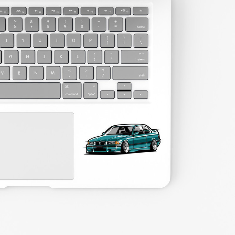 استیکر لپ تاپ و موبایل بووم طرح ماشین مدل bmw کد LA83