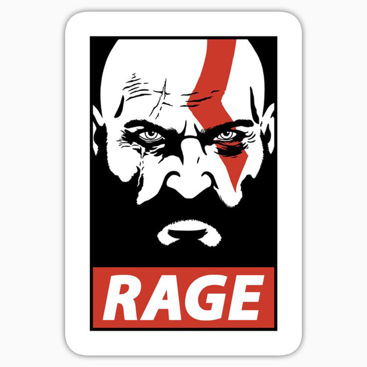 استیکر لپ تاپ و موبایل بووم طرح بازی مدل خدای جنگ Rage کد LA64