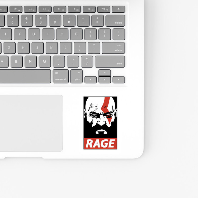 استیکر لپ تاپ و موبایل بووم طرح بازی مدل خدای جنگ Rage کد LA64