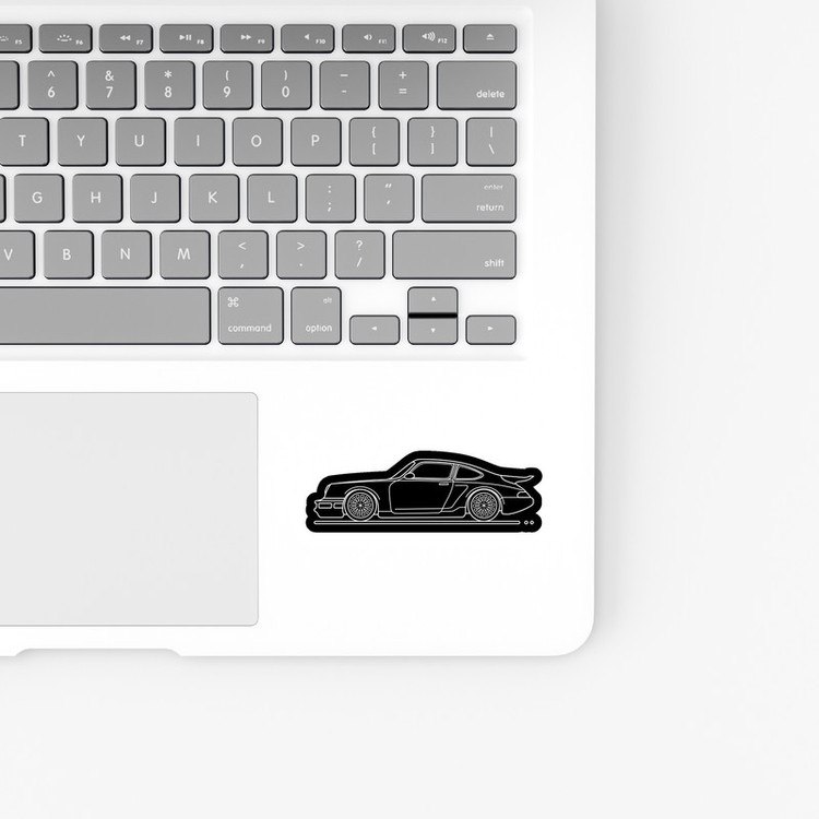 استیکر لپ تاپ و موبایل بووم طرح ماشین مدل Porsche Retro کد LA33