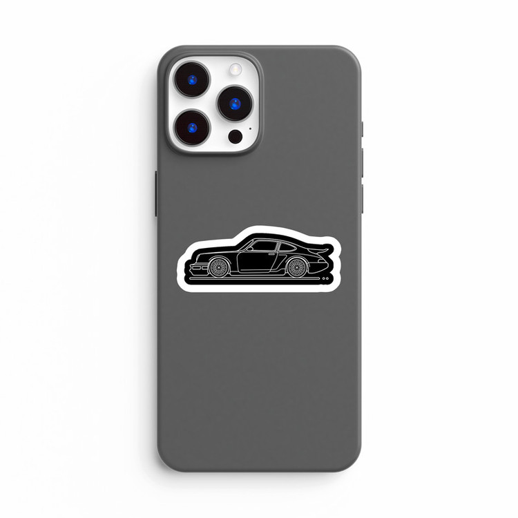 استیکر لپ تاپ و موبایل بووم طرح ماشین مدل Porsche Retro کد LA33